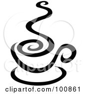 Royalty Free RF Clipart Illustration Of A Black And White Steam Mocha Logo by cidepix #COLLC100861-0145