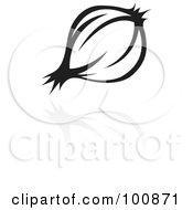 Black And White Onion Icon And Reflection