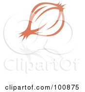 Poster, Art Print Of Orange Onion Icon And Reflection