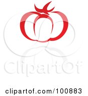 Royalty Free RF Clipart Illustration Of A Red Hot House Tomato Icon