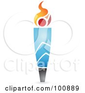 Poster, Art Print Of Flaming Torch Icon Logo Design - 4