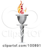 Royalty Free RF Clipart Illustration Of A Flaming Torch Icon Logo Design 5