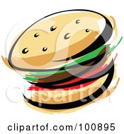 Poster, Art Print Of Abstract Hamburger