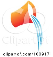 Royalty Free RF Clipart Illustration Of An Orange Aquarius Bucket Icon by cidepix