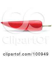 Royalty Free RF Clipart Illustration Of A 3d Realistic Red Spicy Pepper by cidepix