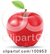 Royalty Free RF Clipart Illustration Of A 3d Realistic Red Apple