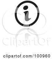Royalty Free RF Clipart Illustration Of A Black And White Info Symbol Icon