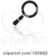 Royalty Free RF Clipart Illustration Of A Black And White Search Symbol Icon by cidepix