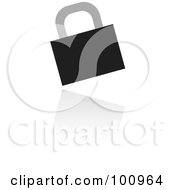 Royalty Free RF Clipart Illustration Of A Black And White HTTPS Symbol Icon by cidepix