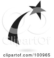 Black Shooting Star Logo Icon