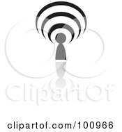 Royalty Free RF Clipart Illustration Of A Black Podcast Logo Icon