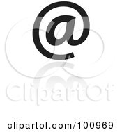 Poster, Art Print Of Black And White Arobase Email Symbol Icon