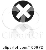 Royalty Free RF Clipart Illustration Of A Black And White Error Symbol Icon