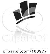 Royalty Free RF Clipart Illustration Of A Black Statistics Icon by cidepix