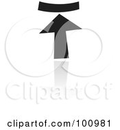 Royalty Free RF Clipart Illustration Of A Black And White Upload Symbol Icon