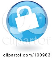 Poster, Art Print Of Round Glossy Blue Https Web Icon