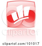 Royalty Free RF Clipart Illustration Of A Square Red Statistics Icon by cidepix