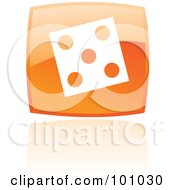 Square Orange Dice Icon