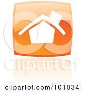 Royalty Free RF Clipart Illustration Of A Shiny Orange Square Email Web Browser Icon by cidepix