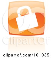 Poster, Art Print Of Shiny Orange Square Https Web Browser Icon