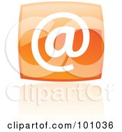 Royalty Free RF Clipart Illustration Of A Shiny Orange Square Email Web Browser Icon