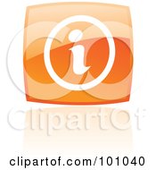 Shiny Orange Square Info Web Browser Icon