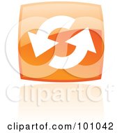 Poster, Art Print Of Shiny Orange Square Refresh Web Browser Icon