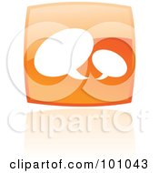 Shiny Orange Square Email Web Browser Icon