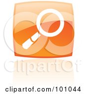 Poster, Art Print Of Shiny Orange Square Search Web Browser Icon