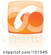 Shiny Orange Square Email Web Browser Icon