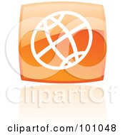 Royalty Free RF Clipart Illustration Of A Shiny Orange Square WWW Web Browser Icon
