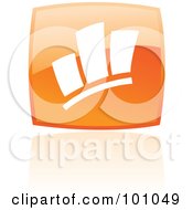 Royalty Free RF Clipart Illustration Of A Square Orange Statistics Icon by cidepix
