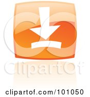 Shiny Orange Square Download Web Browser Icon