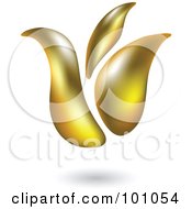 Royalty Free RF Clipart Illustration Of A 3d Yellow Tulip Icon 1 by cidepix