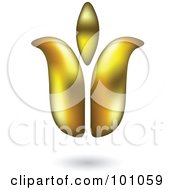 Poster, Art Print Of 3d Yellow Tulip Icon - 3