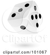 Poster, Art Print Of Floating Black And White Dice - 3