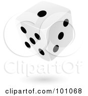 Poster, Art Print Of Floating Black And White Dice - 2