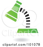 Green And Black Desk Lap Logo Icon