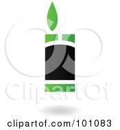 Royalty Free RF Clipart Illustration Of A Green And Black Lighter Logo Icon