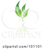 Poster, Art Print Of Green Leaf Logo Icon - 6