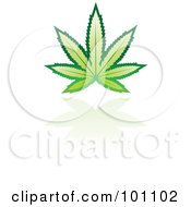 Royalty Free RF Clipart Illustration Of A Green Leaf Logo Icon 11 by cidepix