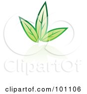 Royalty Free RF Clipart Illustration Of A Green Leaf Logo Icon 10 by cidepix