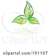 Royalty Free RF Clipart Illustration Of A Green Leaf Logo Icon 7 by cidepix