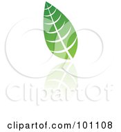 Royalty Free RF Clipart Illustration Of A Green Leaf Logo Icon 2 by cidepix