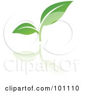 Poster, Art Print Of Green Leaf Logo Icon - 3