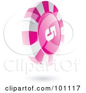 Royalty Free RF Clipart Illustration Of A 3d Pink Casino Roulette Chip by cidepix