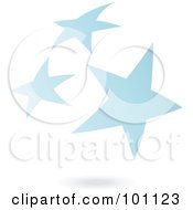 Royalty Free RF Clipart Illustration Of A Blue Star Cluster Logo Icon by cidepix