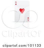 Poster, Art Print Of Upright Ace Of Hearts Playing Card