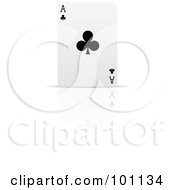 Royalty Free RF Clipart Illustration Of An Upright Ace Of Clubs Playing Card by cidepix