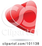 Poster, Art Print Of Shiny 3d Heart Logo Icon